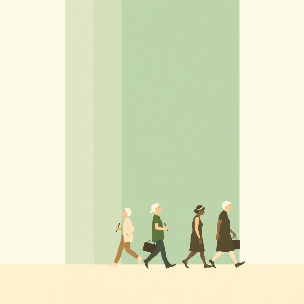 Ilustração sobre o envelhecimento da população